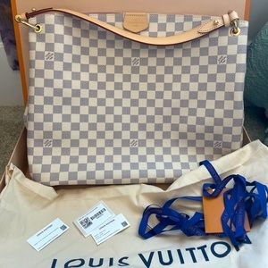 SOLD!!! Louis Vuitton Graceful MM Damier Azur Rose